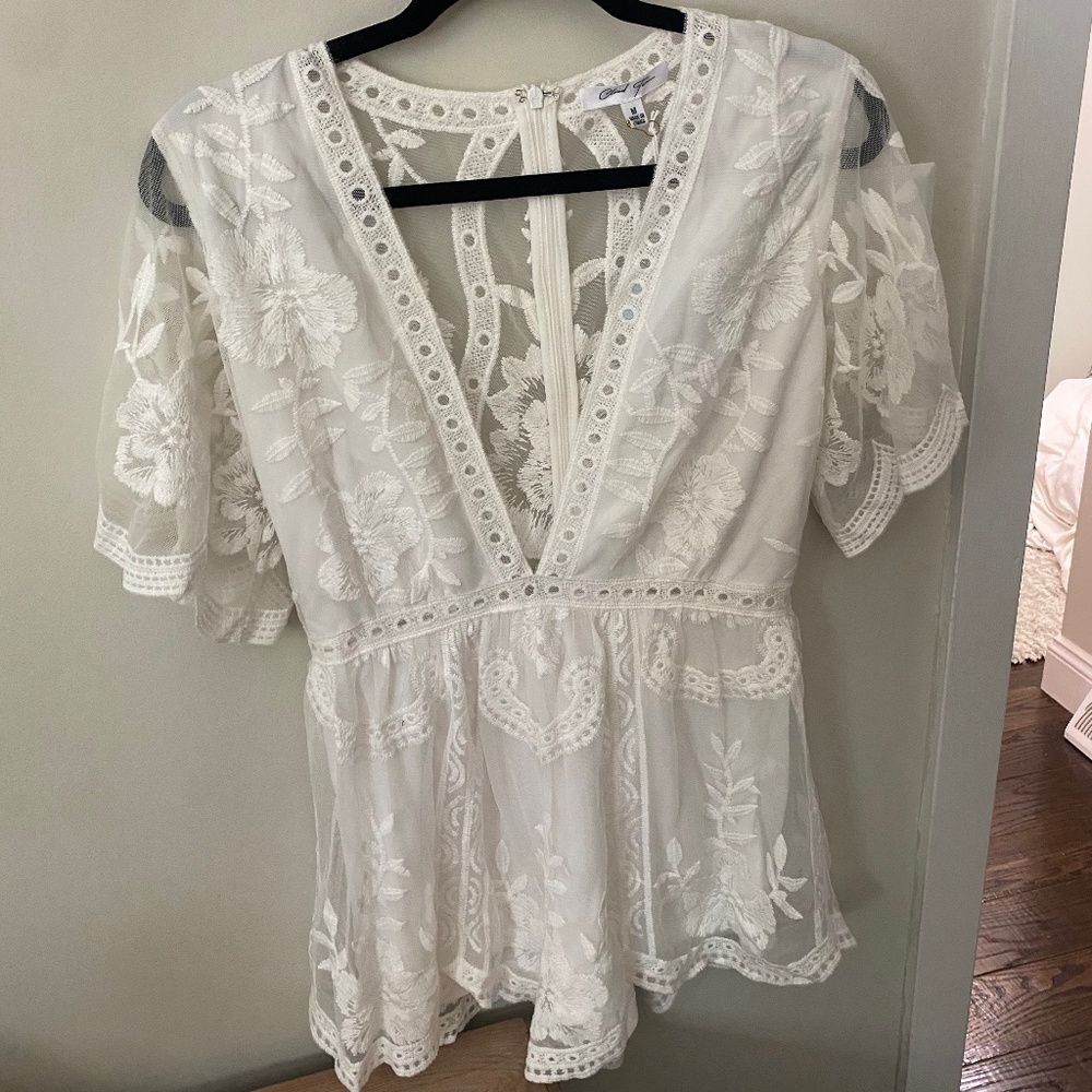Cloud ten White lace romper